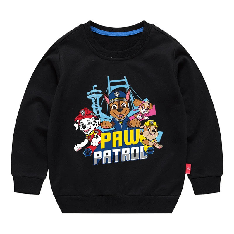 Paw Patrol Sweatshirt Cotton Kids Hoodies Cute Cartoon Crew