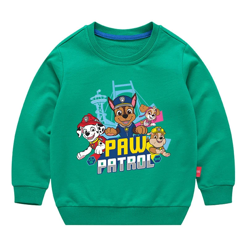 Paw Patrol Sweatshirt Cotton Kids Hoodies Cute Cartoon Crew