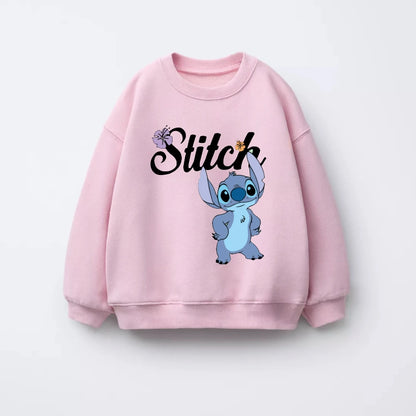 Spring New Stitch Print Sweatshirts Tops For Baby Girl Clothing