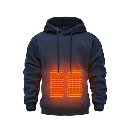 Mens USB Heated Jacket Winter Electric Heating Sweatshirt