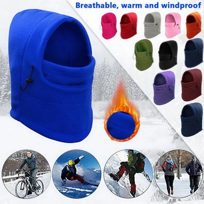Winter Thermal Fleece Balaclava Men Hat Neck Warmer Hiking