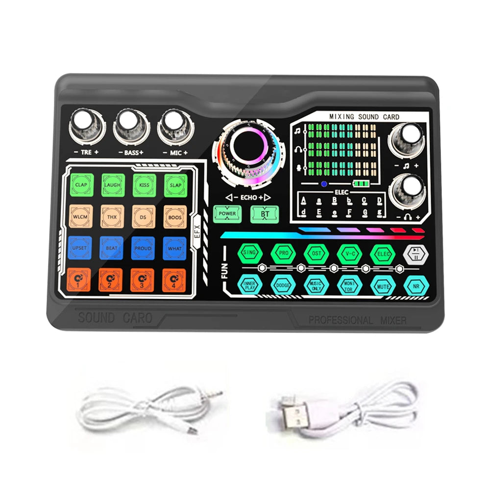 Professional Podcast Microphone SoundCard Kit Hi-Res SoundCard