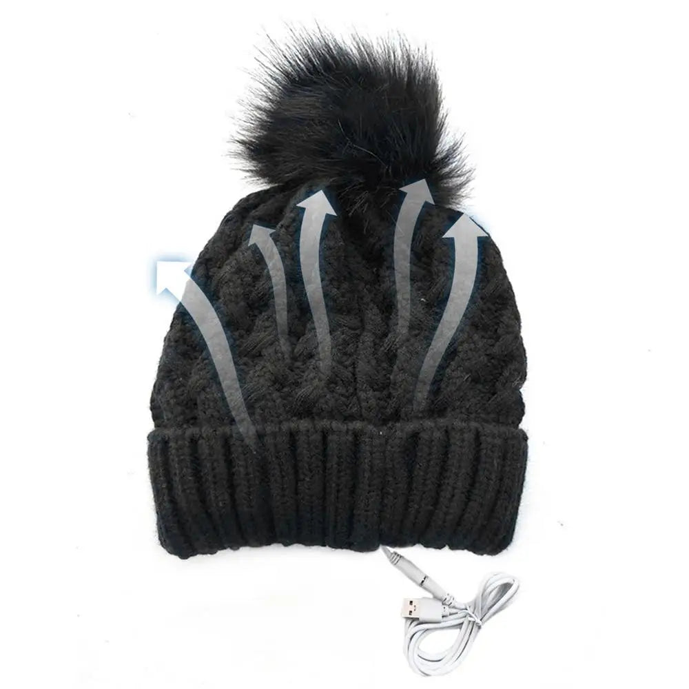 Heated Hat Efficient Heat Transfer Heated Hat Women Rechargeable