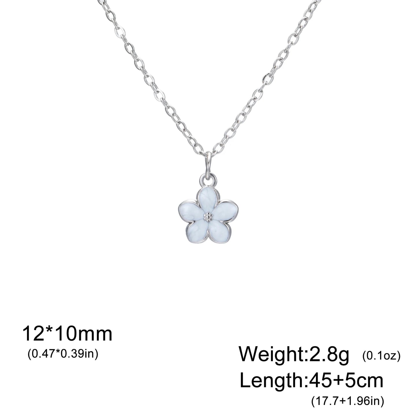 Cazador Plumeria Daisy Mini Flower Necklaces for Women