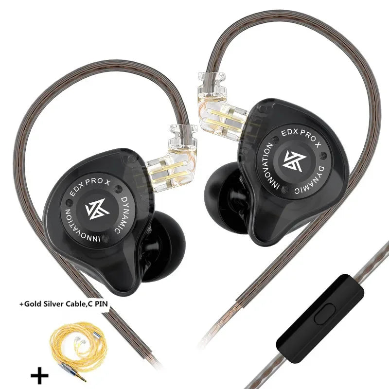 KZ EDX PRO X Dynamic Drive Earphone HIFI Bass Music Earbud Sport