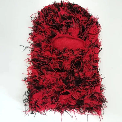 Full Face Cover Ski Mask Hat Balaclava Distressed Knitted Beanie