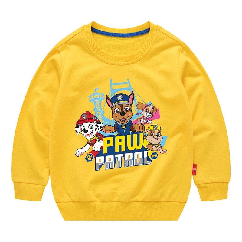 Paw Patrol Sweatshirt Cotton Kids Hoodies Cute Cartoon Crew