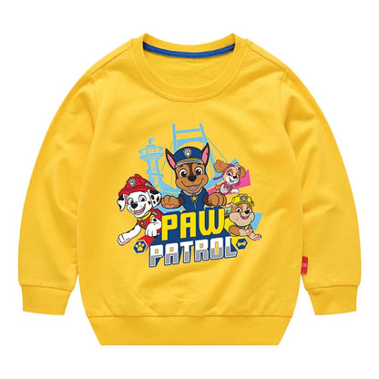 Paw Patrol Sweatshirt Cotton Kids Hoodies Cute Cartoon Crew