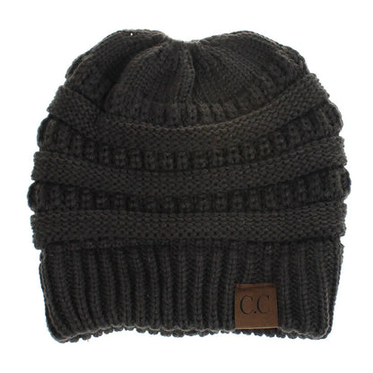New Outdoor Warm Winter Woolen HatsAcrylic Open Horsetail