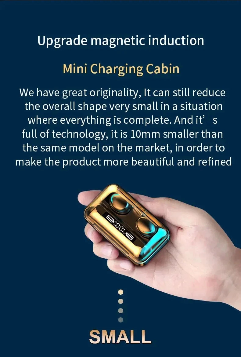 F9 Wireless Bluetooth Headphones Tws Waterproof Earbuds Earphones