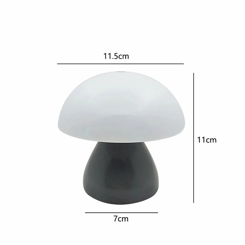 Mushroom Led Table Lamp Charging Touch Desk Coffee Bar