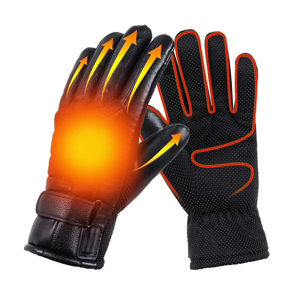 Motorcycle Winter Heated Gloves 12V Heating Thermal Gloves