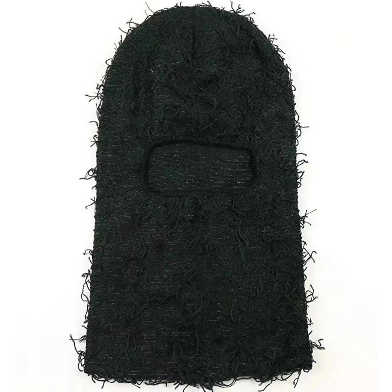 New Hip Hop Balaclava Distressed Knitted Caps Full Face Ski Mask