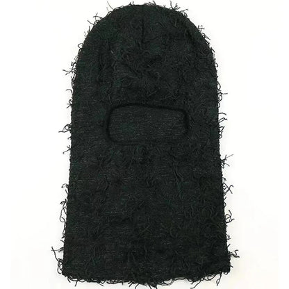 New Hip Hop Balaclava Distressed Knitted Caps Full Face Ski Mask