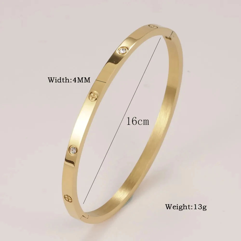 Stainless Steel Cuff Bracelets Bangles For Women Fashion