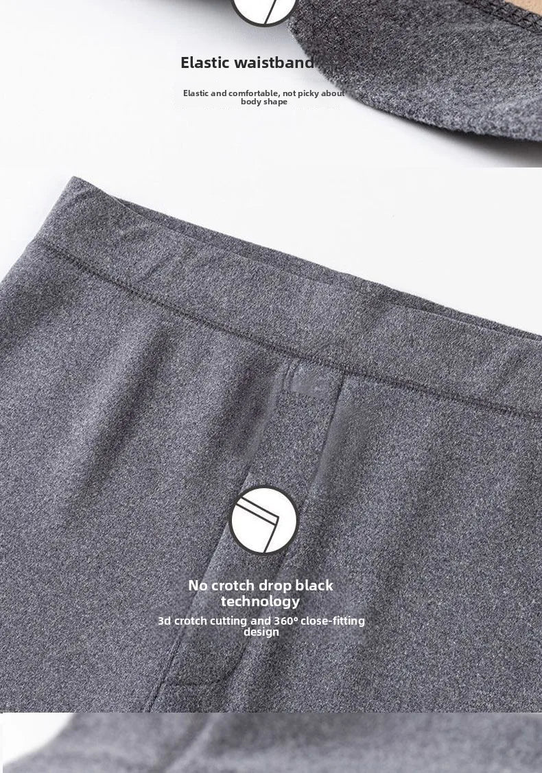 Men's Double-Sided Wool-Blend Thermal Trousers for Autumn/Winter