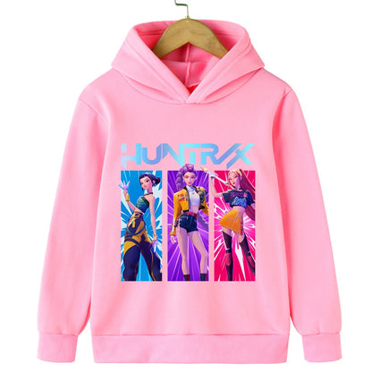 KPop Demon Hunter Rumi Derpy Cartoon Girls Boy Hooded