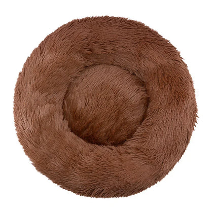 Round Pet Bed for Large Dog Bed Super Soft Cat Bed Long Plush