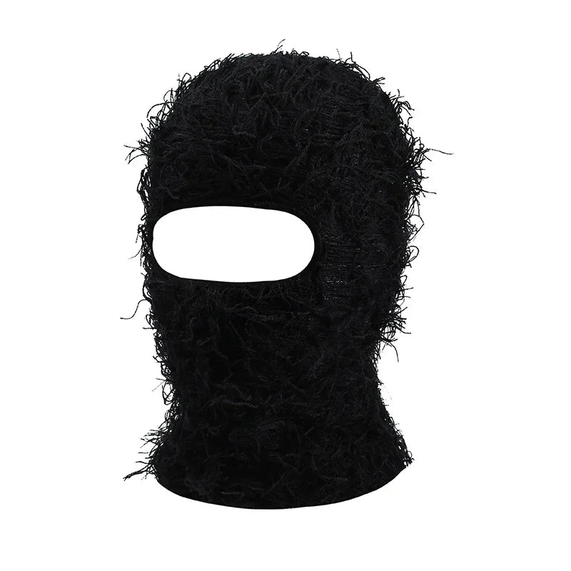 New Hip Hop Balaclava Distressed Knitted Caps Full Face Ski Mask
