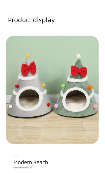 Washable pet lounger cushions, Christmas Tree Cat Housecat