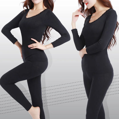 Thermal Underwear Sexy Ladies Clothes Warm Winter Print