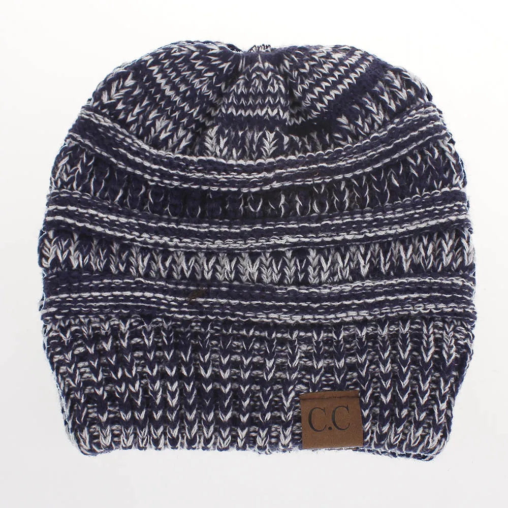 New Outdoor Warm Winter Woolen HatsAcrylic Open Horsetail