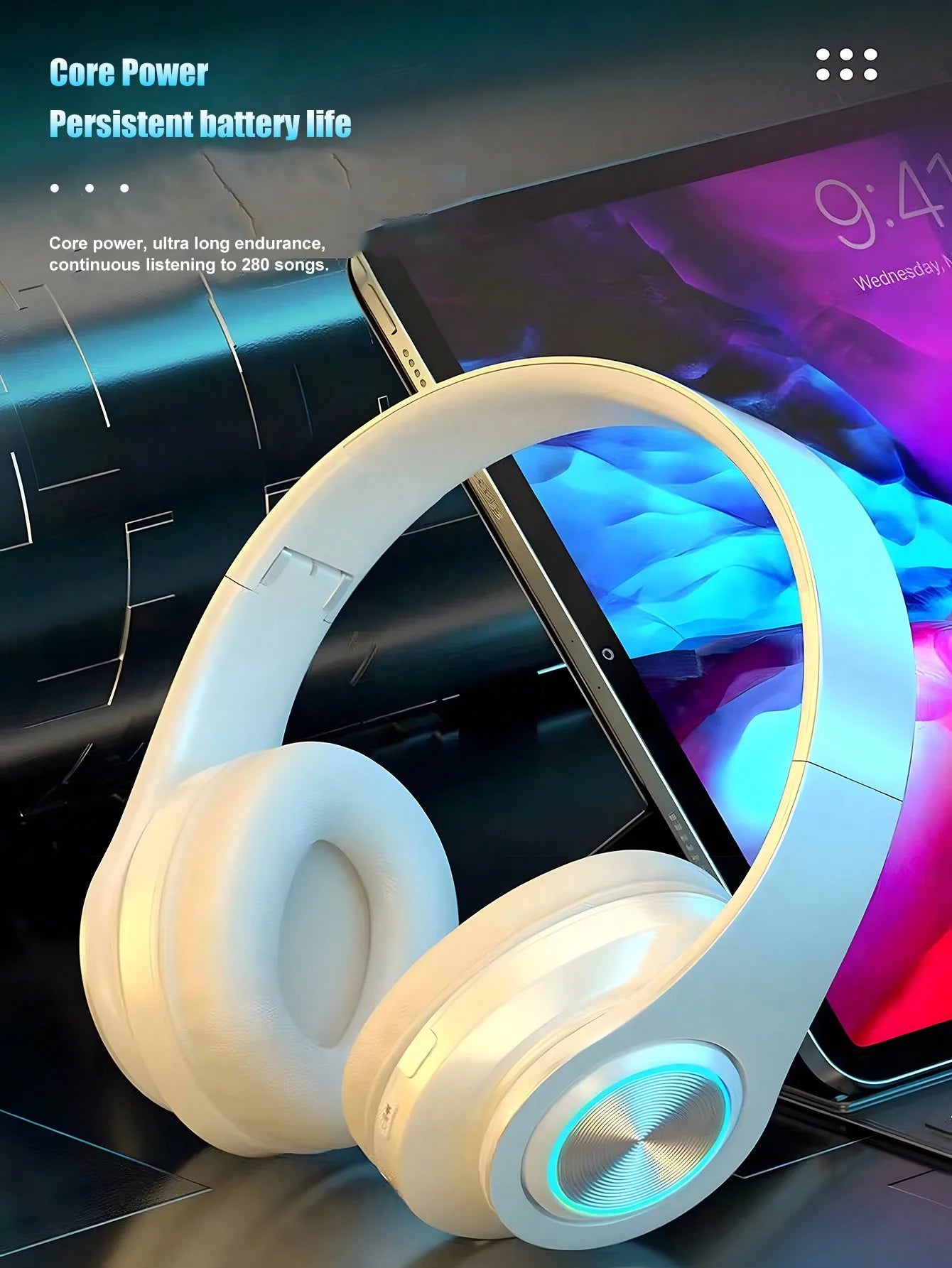 Wireless Gaming Headset Lightweight Foldable Headphones