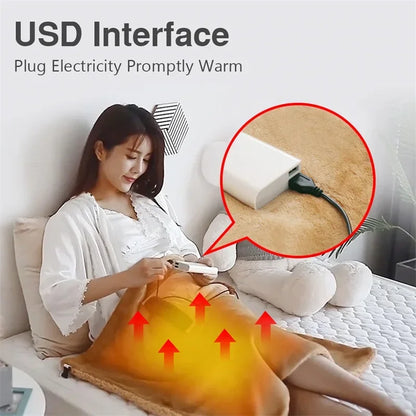 Electric Heater Blankets USB Powered Soft Thicker Warmer Winter