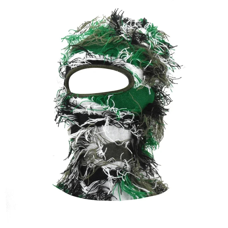 New Hip Hop Balaclava Distressed Knitted Caps Full Face Ski Mask