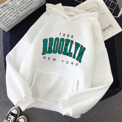 Spring and Autumn Winter New Fleece Loose Women's Hoodie