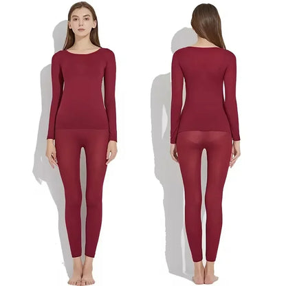 Women traceless thermal underwear set unisex intimate pajamas