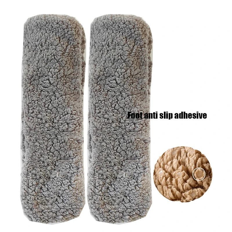 Men's Thickened Plush Floor Socks Solid Color Warm Comfortable