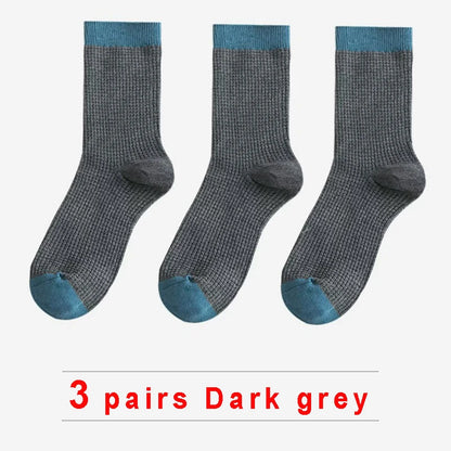 High-quality Harajuku Socks Men's mid-calf socks double-needle