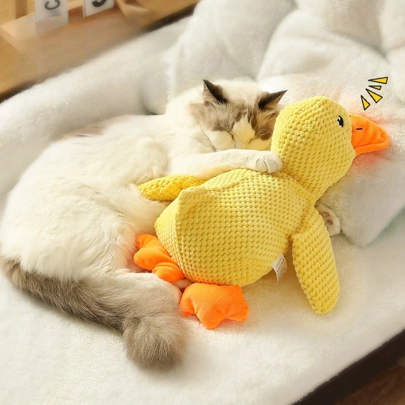 Plush Companion Sleeping Duck Dog Toys for Small Large
