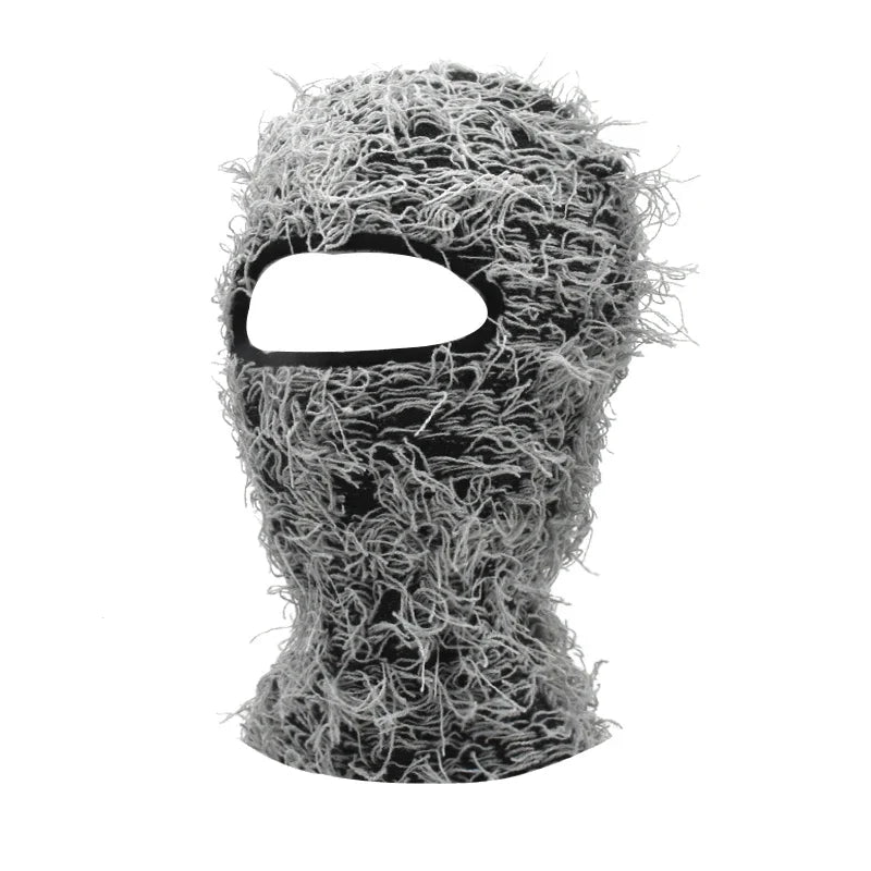 New Hip Hop Balaclava Distressed Knitted Caps Full Face Ski Mask