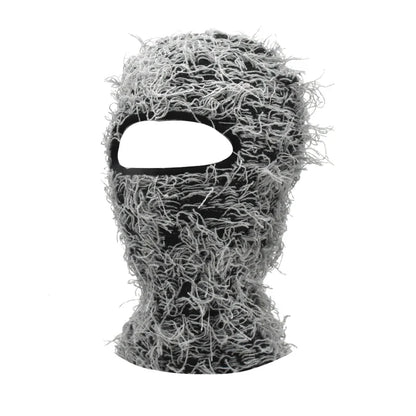 New Hip Hop Balaclava Distressed Knitted Caps Full Face Ski Mask