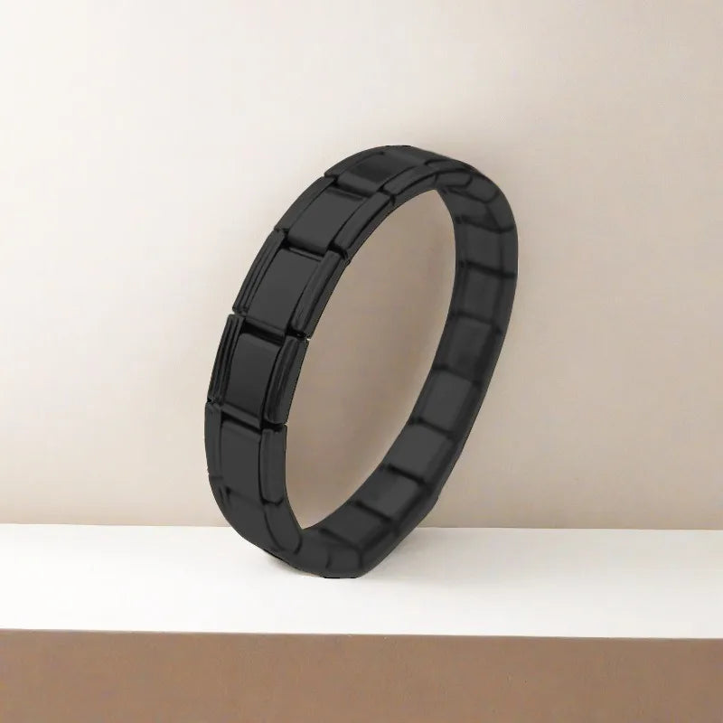 Simple Bangles Italian Links Stainless Steel 9mm Width