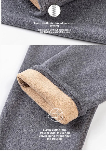 Men's Double-Sided Wool-Blend Thermal Trousers for Autumn/Winter