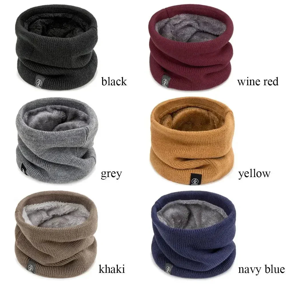 Fleece Neck Gaiter Windproof Warm Face Scarf for Men Women