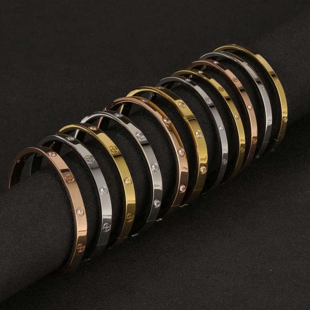 Stainless Steel Cuff Bracelets Bangles For Women Fashion