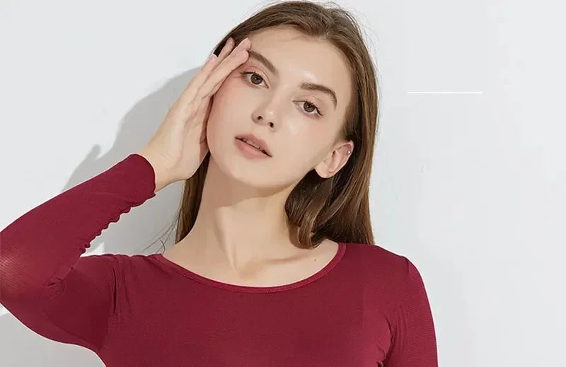 Women traceless thermal underwear set unisex intimate pajamas