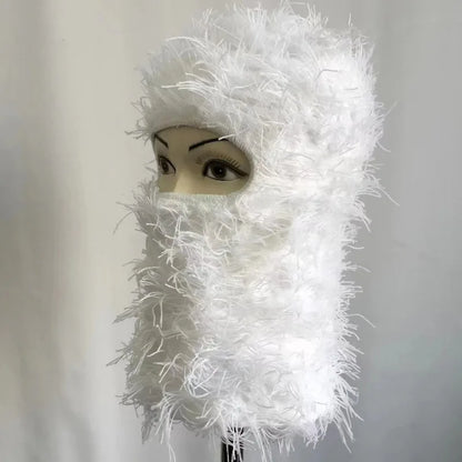 Full Face Cover Ski Mask Hat Balaclava Distressed Knitted Beanie