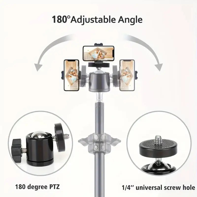 LED Ring Light with Adjustable Color Temperatures 62.9-Inch Tripod