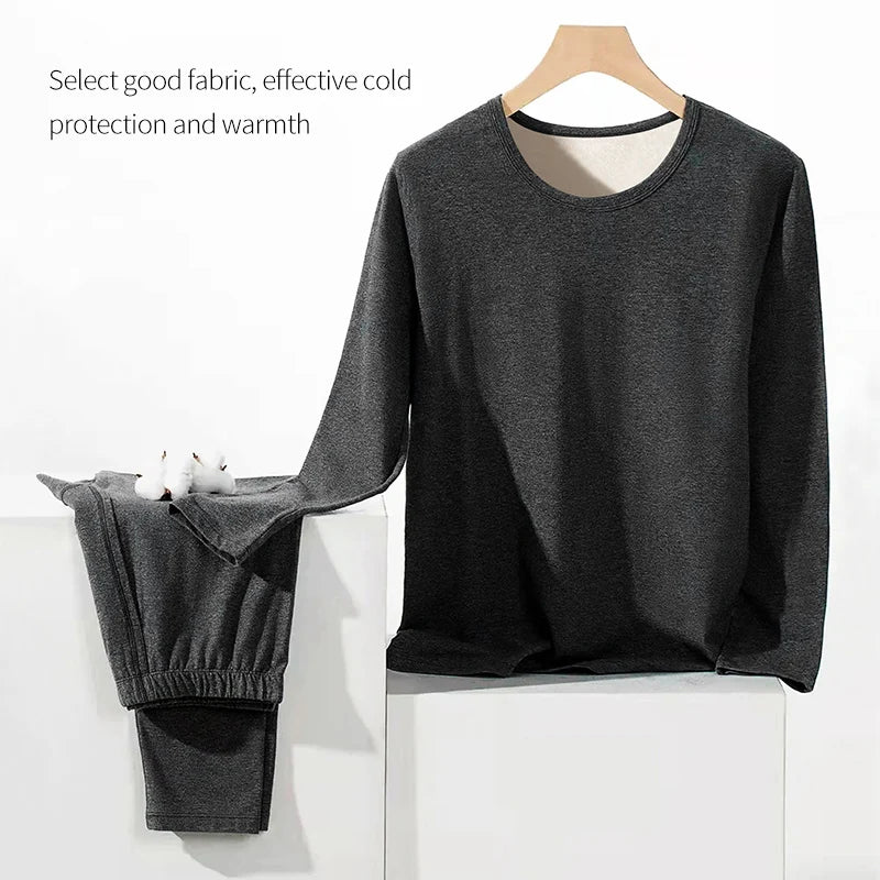 Man Winter Thermal Underwear Set Face Sanding Double Warmth