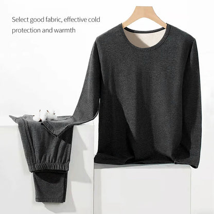 Man Winter Thermal Underwear Set Face Sanding Double Warmth