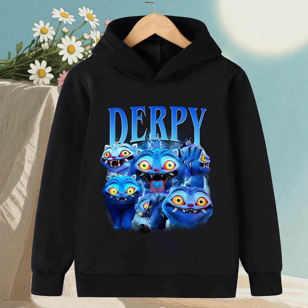 KPop Demon Hunter Rumi Derpy Cartoon Girls Boy Hooded