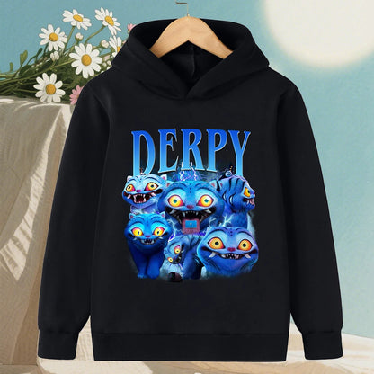 KPop Demon Hunter Rumi Derpy Cartoon Girls Boy Hooded