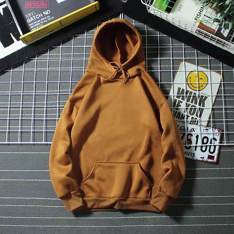 Blank Fleece Fashion Hoodies Men Pull Over Wholesale Hooded