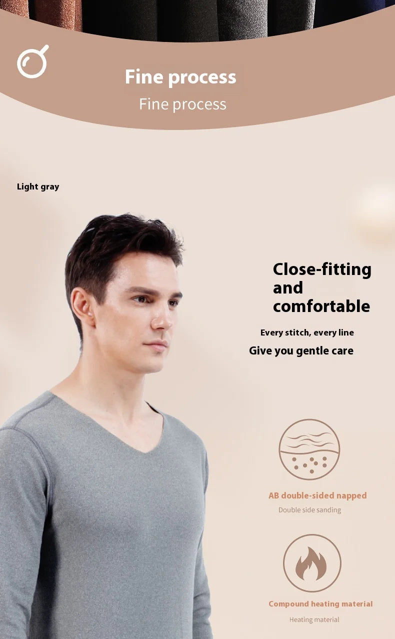 Men Double-Sided Non-marking Heating Thermal Underwear