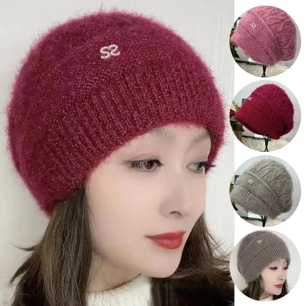 New Women Winter Hat Warm Ear Protection Knit Hats Thicken